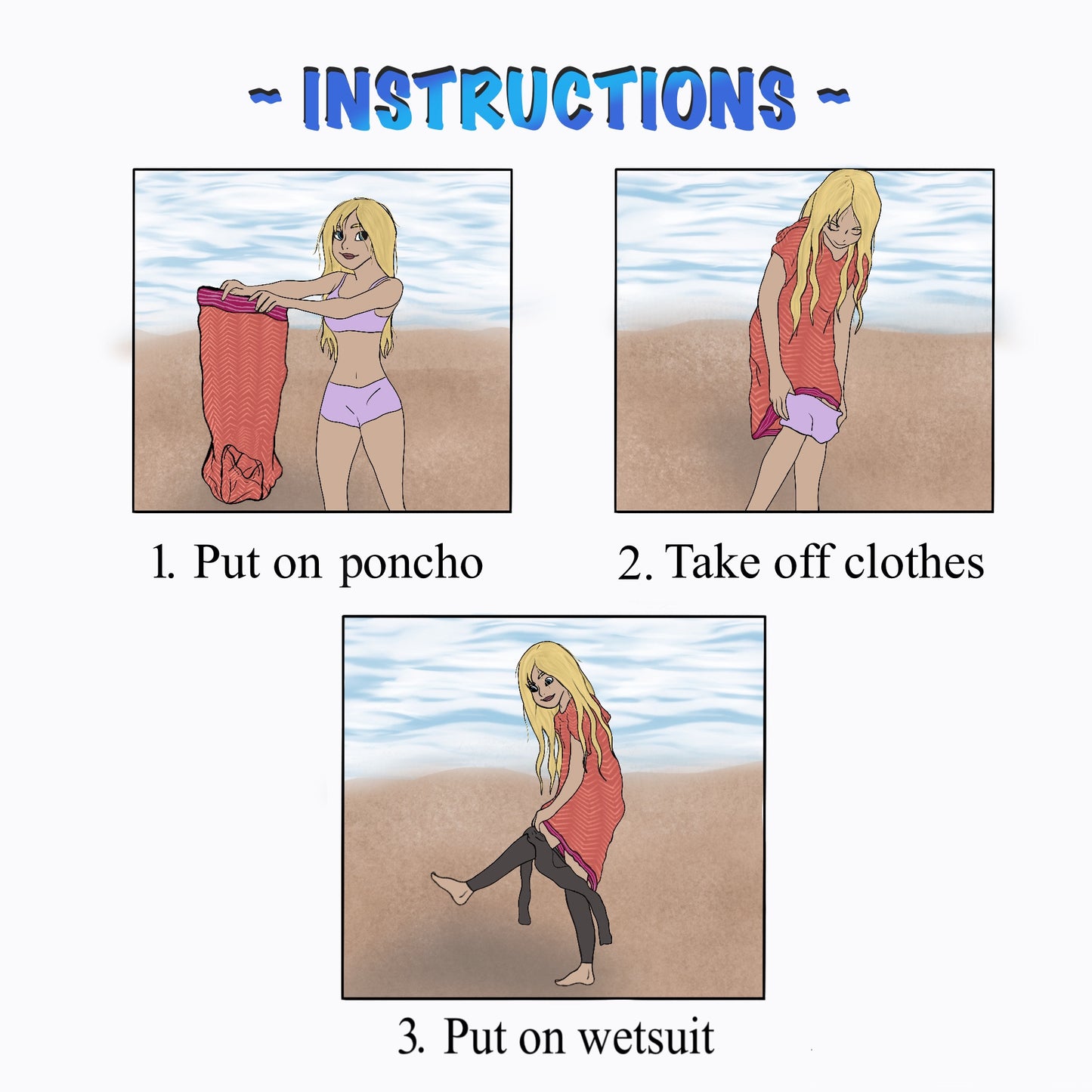 surf poncho instructions